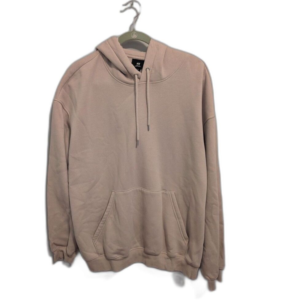 H&M Loose Fit Pullover Hoodie Cream Size XXL Gently Used